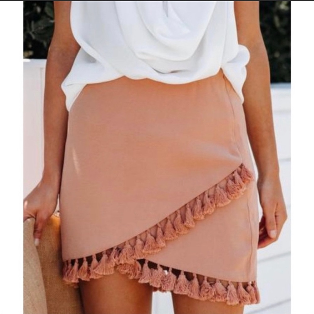 VICI fringe detail skirt